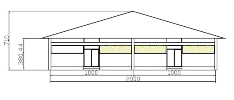 3D rendering of modern high-rise building with glass façade and complex geometric shapes